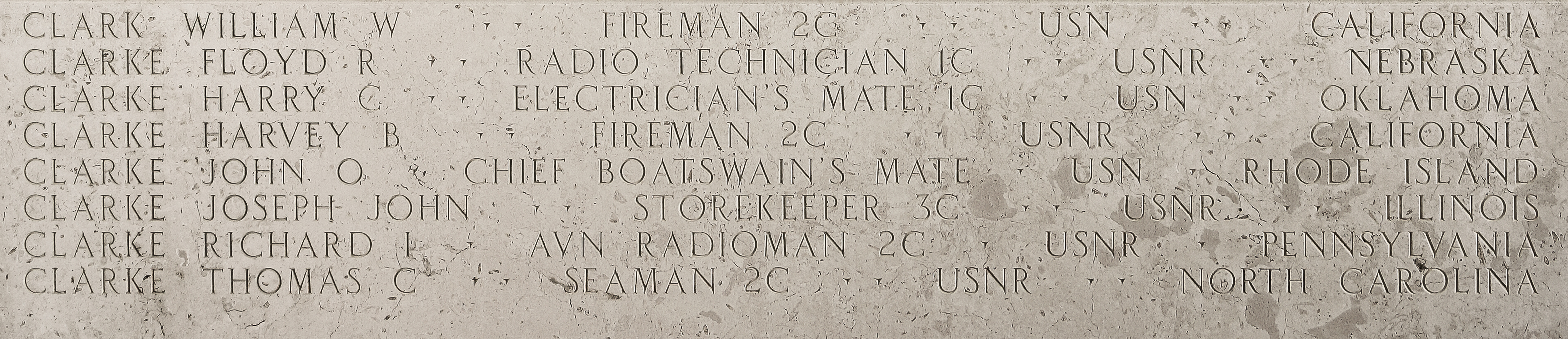 Floyd R. Clarke, Radio Technician First Class